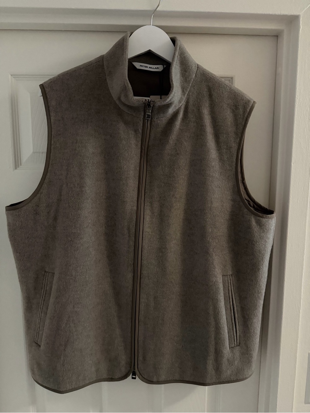 Peter Millar Men's Vest Crown Flex Merino - Taupe - NWT